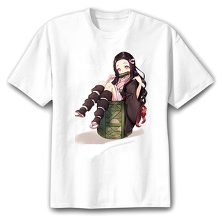 เสื้อยืดลําลอง แขนสั้น พิมพ์ลายกราฟฟิค Kawaii Kamado Nezuko สไตล์ฮาราจูกุ สําหรับผู้ชาย และผู้หญิง