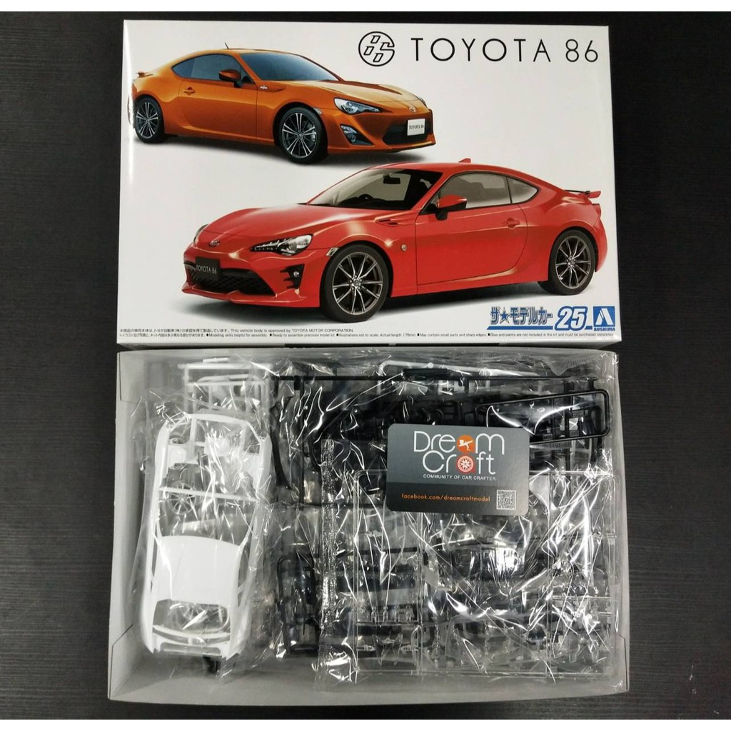 AOSHIMA 1/24 TOYOTA ZN6  TOYOTA86 '16 Minor Change (โมเดลรถยนต์ Model DreamCraft)