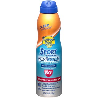 Banana Boat Sport Cool Zone Ultra Mist Sunscreen Spray SPF50 PA+++ บานาน่าโบ๊ท คลูโซน สเปรย์กันแดด 170g.