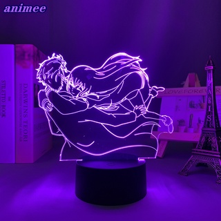 โคมไฟกลางคืน Led ลายการ์ตูนอนิเมะมังงะ 3d สําหรับตกแต่งห้องนอน