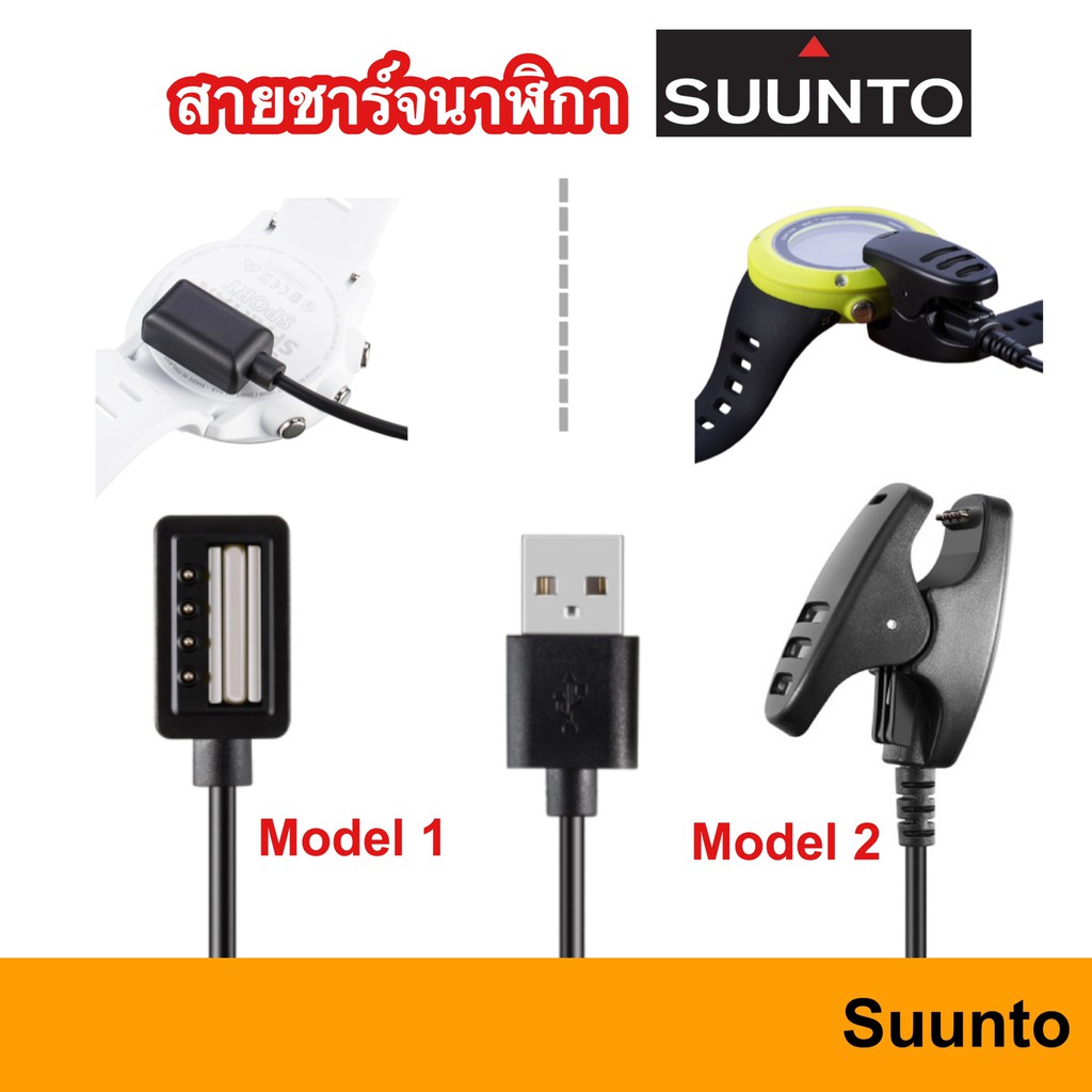 สายชาร์จ Suunto USB Cable สาย สำหรับชาร์จ ถ่ายโอนข้อมูล ครบทุกรุ่น Suunto 3 5 9 Spartan Ambit สายชาร์ท Charge Charger