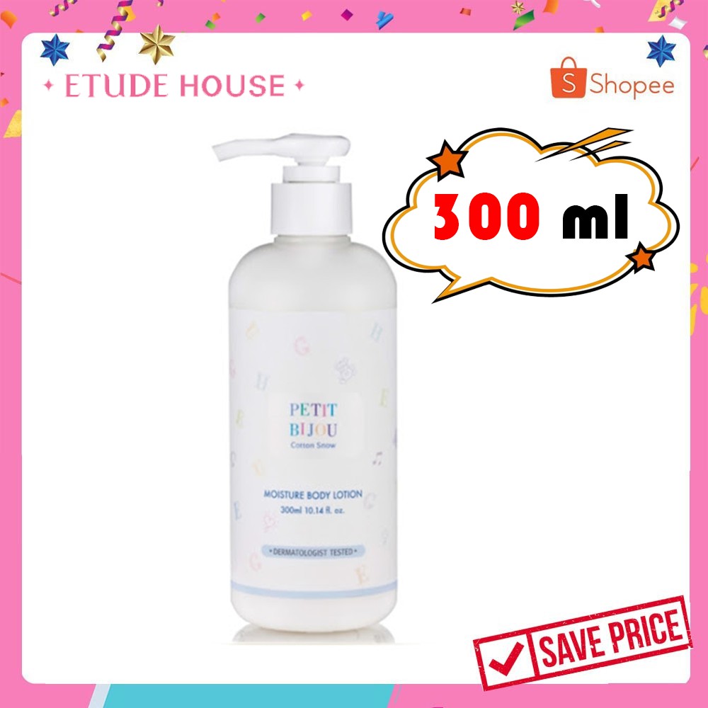 ETUDE HOUSE PETIT BIJOU COTTON SNOW MOISTURE BODY LOTION 300ml (โลชั่น