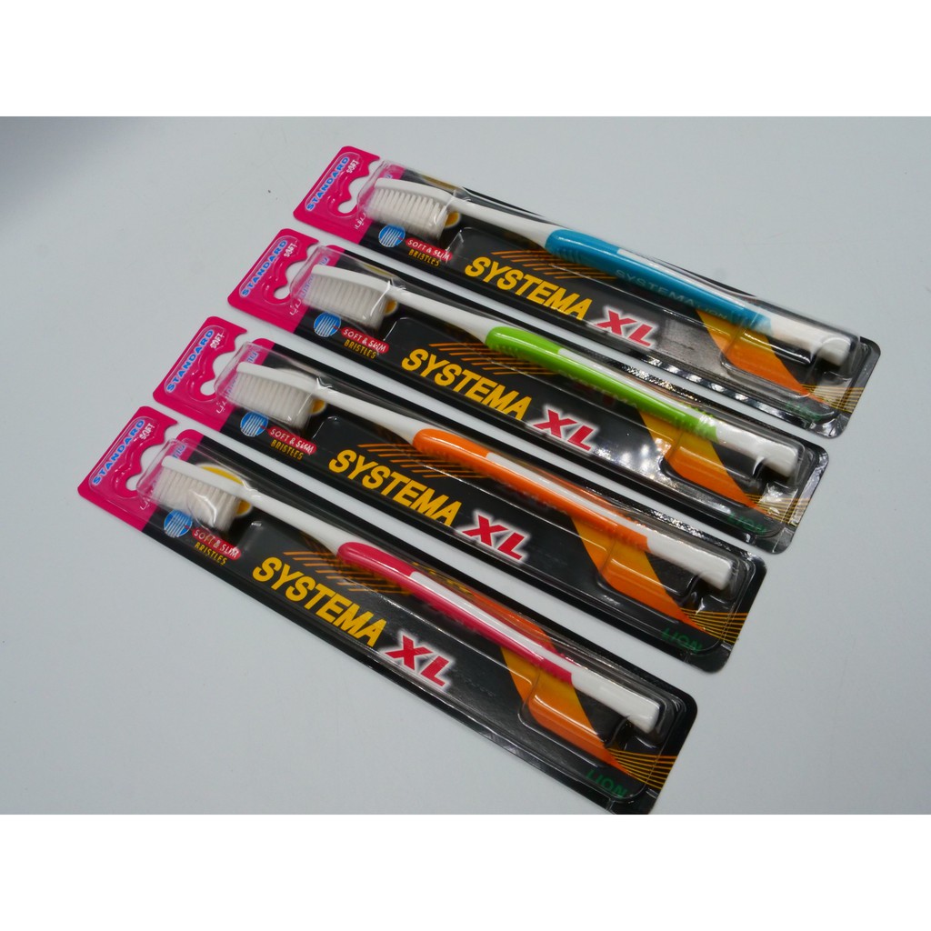 แปรงสีฟัน SYSTEMA รุ่นนุ่มมาตรฐาน ขนาด XL 1ด้าม (คละสี)