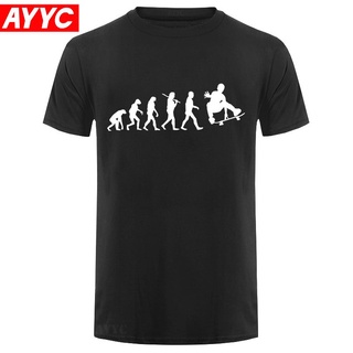 Skater-t-shirt-evolution --- หลายสี ---- สเก็ตบอร์ด - บอร์ดS-5XL