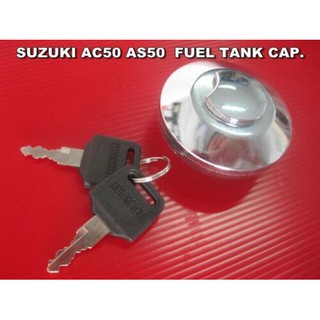 SUZUKI AC50 AS50 DS80 OR50 TS50 FUEL TANK CAP &amp; KEY SET // ฝาถังน้ำมัน พร้อมลูกกุญแจ (2 ดอก)