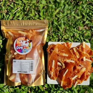 Dogfin (ด็อกฟิน) ไก่เสียบกระดูกปลา 250 กรัม สำหรับสุนัขเสริมแคลเซียม เพื่อกระดูกและฟันที่แข็งแรง