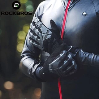 【TH Delivery】ROCKBROS ถุงมือมอเตอร์ไซค์ กันกระแทก ระบายอากาศ ป้องกัน เสริมหนา GEL ถุงมือแข่งรถมอเตอร์ไซค์