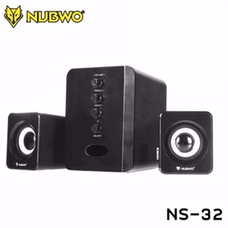 Nubwo ลำโพงมีซับ Shadow 2.1 Speaker USB รุ่น NS-32  สีดำ