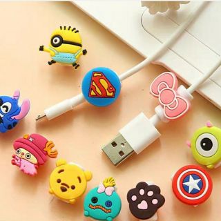 ซื้อ1ฟรี1 ชิ้น🌈Cable Bite ที่กันสายชาร์ตหักลายการ์ตูน Cable Accessories🌈iPhone&amp;Android ถนอมสายชาร์จ 🍓พร้อมส่งทันที🍓