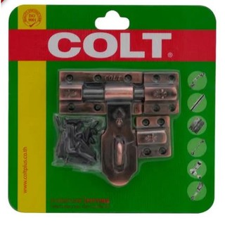 กลอนขวาง COLT ขนาด 4 นิ้ว AC สีทองแดงรมดำ จำนวน 1ชุด