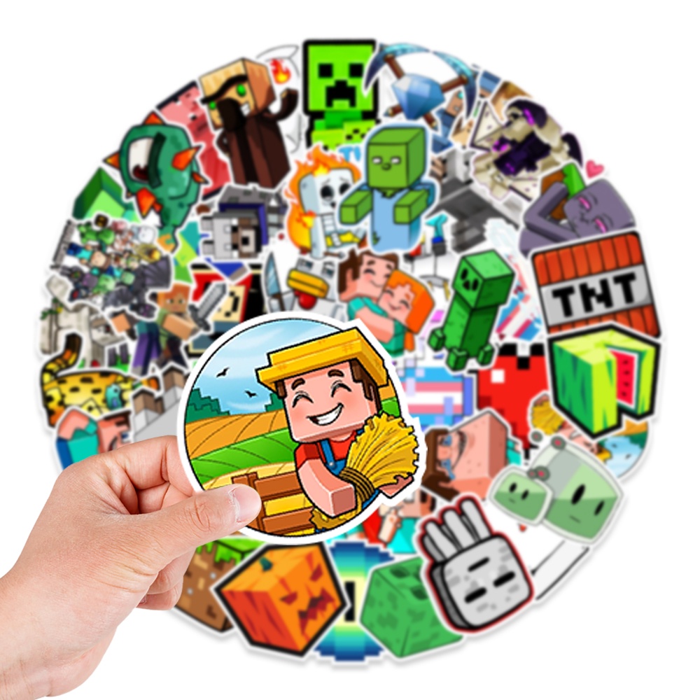 พร้อมส่ง 04 Game meta มายคราฟ Minecraft Roblox sticker สติกเกอร์กันน้ำรูปแบบที่แตกต่างกัน my world สเก็ตบอร์ด