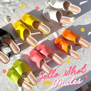 FLAT2112 FS0010 : JELLO SHOT MULES รองเท้าส้นสูง รองเท้าแฟชั่น