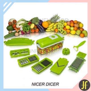 J091 Genius Nicer Dicer Plus set alat potong sayur set pisau dapur set pisau serut pemotong kentang pemotong sayur