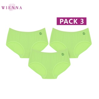 WIENNA กางเกงชั้นใน Half กลิ่นเมล่อน Fruity Collection กางเกงในกลิ่นผลไม้ DU83200  สีเนื้อ สีเขียว Pack3