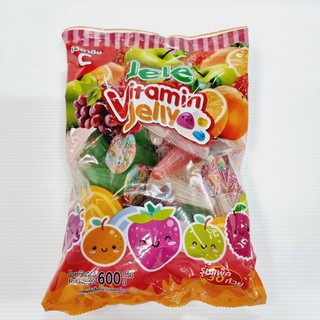 30 ชิ้น เยลลี่เจลเล่ ผลไม้รวม vitamin jelly ขนาด 600 กรัม