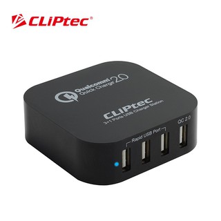 ** สินค้า เคลียสต็อค ** อุปกรณ์ชาร์ตไฟ อะแดปเตอร์ CLiPtec GZU-503-01 TOURBO 4-30W 3+1 PORTS QUICKCHARGE