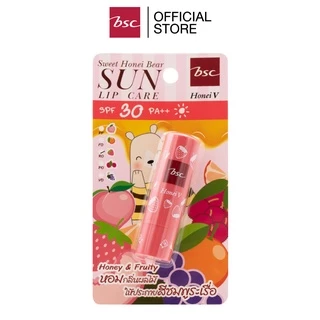HONEI V BSC SWEET HONEI BEAR SUN LIP CARE SPF30 PA++ 4.5 กรัม ลิปแคร์กันแดด Honey&Fruity หอมกลิ่นผลไม้