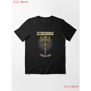 เสื้อยืดผ้าฝ้ายพิมพ์ลายZ.L.L Sport Forever Essential T-Shirt Scorpions สกอร์เปียนส์ วงร็อค เสื้อพิมพ์ลาย ผู้ชาย ผู้หญิง