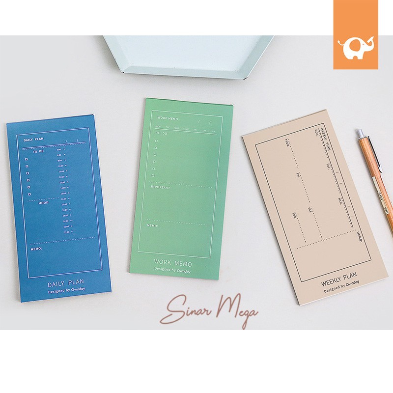 Ownday Basic Plan Memopad / Tear Notes