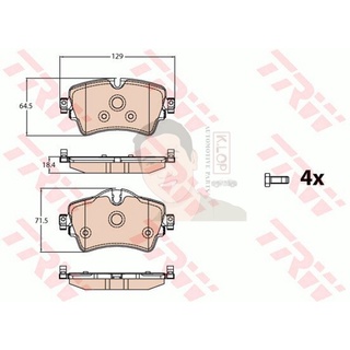 GDB2087 ผ้าเบรค-หน้า(TRW) (เนื้อผ้า COTEC) MINI COOPER 2.0 HATCHS F56 16