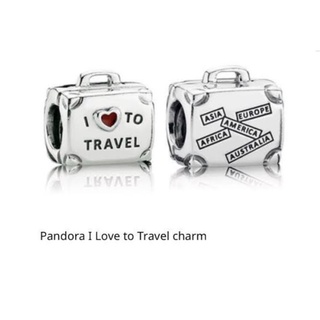 Pandora luggage I Love to Travel charm แท้100% หายากมาก