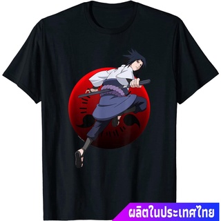 ข้อเสนอพิเศษ นารูโตะ แอนิเมชั่นญี่ปุ่น Naruto Shippuden Sasuke With Sharingan T-Shirt teeคอกลม แฟชั่น ใส่สบายๆ เสื้อยื