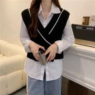 Chemisegrace U018/637✨พร้อมส่ง✨เสื้อไหมพรม เสื้อกันหนาวไหมพรม เกาหลี สีสวย น่ารัก