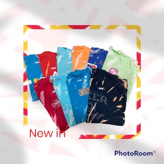 เสื้อกัดสี เสื้อมัดย้อม เสื้อยืดOversize คุณภาพดีราคาถูก มือสอง (รหัสV11-20)