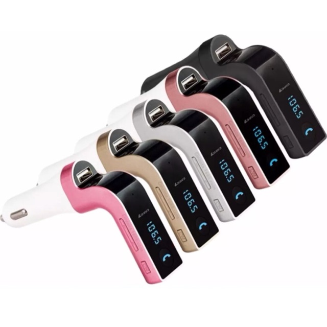 CAR G7 อุปกรณ์รับสัญญาณบลูทูธในรถยนต์Bluetooth FM TransmitterMP3Music Player SD USB Charger for Smart Phone&amp;Tablet(แท้%）