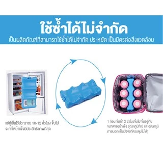 V-COOOL น้ำแข็งเทียม 1 ชิ้น สำหรับเก็บอุณหภูมิ สามารถนำกลับมาใช้ซ้ำได้