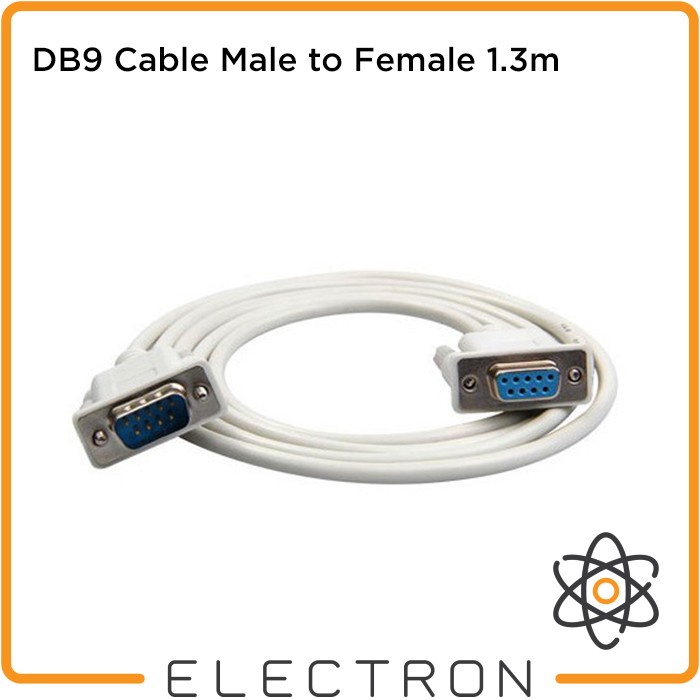 สาย DB9 Male to Female 1.3m RS232 Serial COM สาย 9 พิน 1.3 เมตร