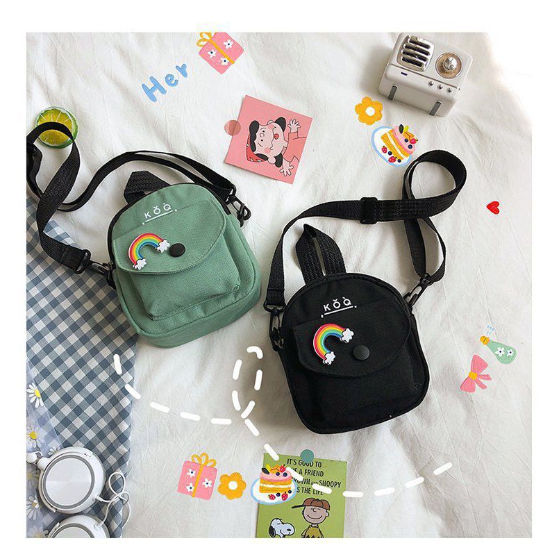 กระเป๋าสะพาย2021－มี 4 สีให้เลือก สไตล์เกาหลี น่ารัก ปรับสายได้ bag7011