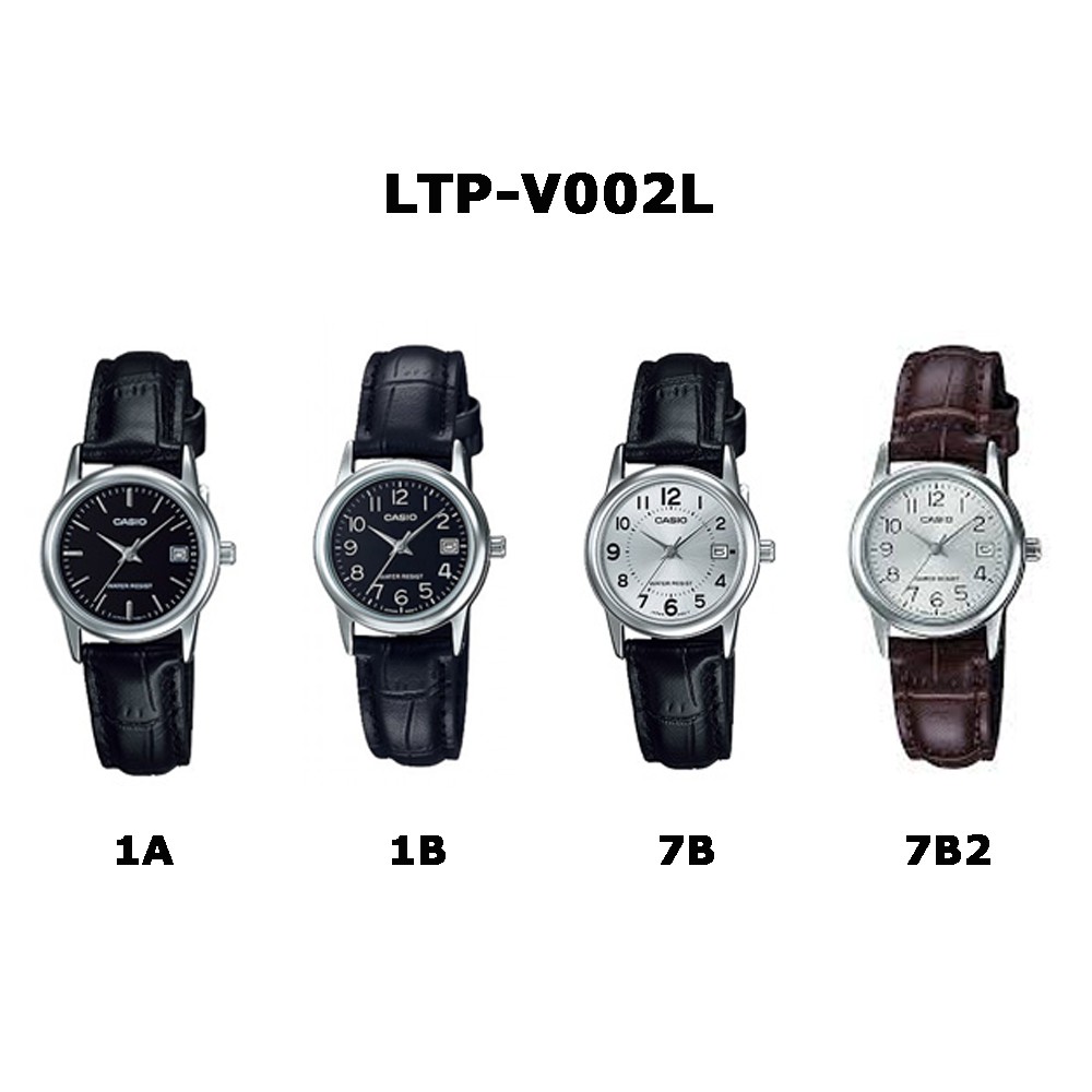 !!ประกัน1ปีและกล่อง CMG!! CASIO ของแท้ รุ่น LTP-V002D LTP-V002G LTP-V002L LTP-V002GL นาฬิกาผู้หญิง
