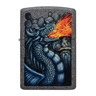 Zippo ไฟแช็กรุ่น 49776 Fiery Dragon Design รับประกันตลอดชีวิต นำเข้าและจำหน่ายโดยตัวแทนจำหน่าย