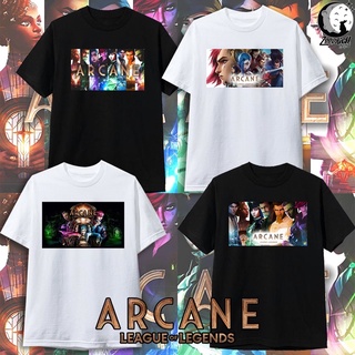 เสื้อยืดใหม่ 2022เสื้อยืด Arcane league of legends LOL เสื้อยืดเกม เสื้อยืด แอนิเมะ Anime ผู้ใหญ่ และ เด็กL XL  XXL 3XL