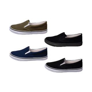 GOLDCITY รองเท้าผ้าใบ สลิปออน รุ่น SC025 slip on รองเท้าแบบสวม รองท้าผ้าใบผู้ชาย รองเท้าผ้าใบผู้หญิง รองเท้ากังฟู (420)