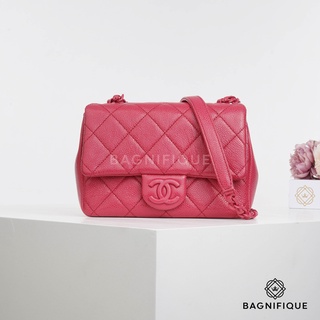 CHANEL MINI 7 SQ PINK FUSHIA CAVIAR