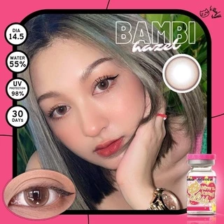 คอนแทคเลนส์ kitty kawaii bambi hazel ขนาดกลาง