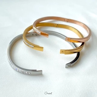 Orachat | Yada 14k bangle. (กำไลตัวเรือนสแตนเลส)