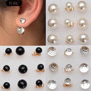 Kiel เครื่องประดับดีบุกคริสตัล Rhinestone Ear Stud Earrings เครื่องประดับอัญมณี