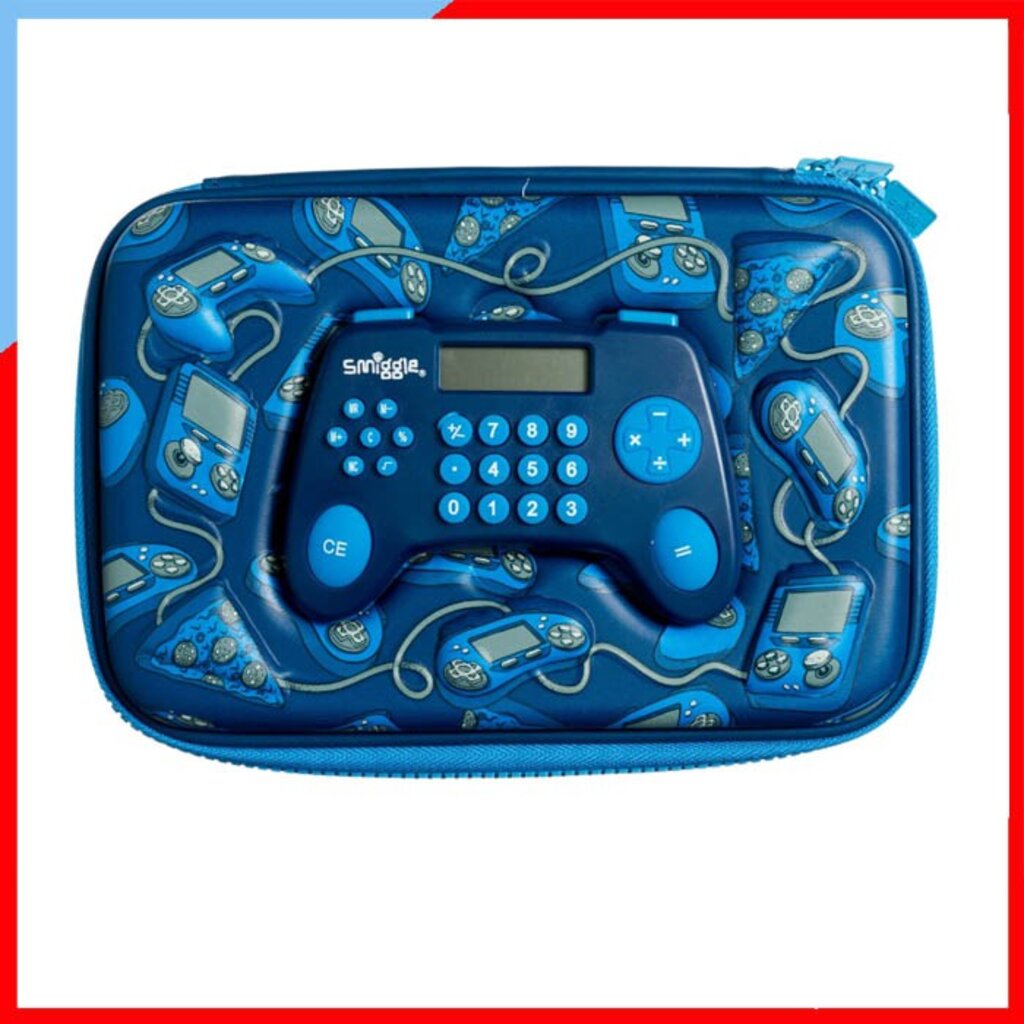 SMP213 กล่องดินสอ smiggle 1ชั้น พร้อมเครื่องคิดเลข ถอดออกได้ Calculator Hardtop Pencil Case