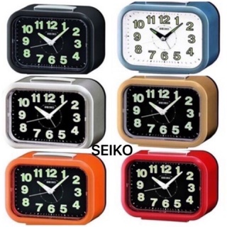 นาฬิกาปลุก ไซโก้ Seiko รุ่น QHK026 เดินเรียบไม่มีเสียง เสียงกระดิ่งดัง มีระบบ Snooze พรายน้ำ SEIKO ของแท้ มีไฟสว่า