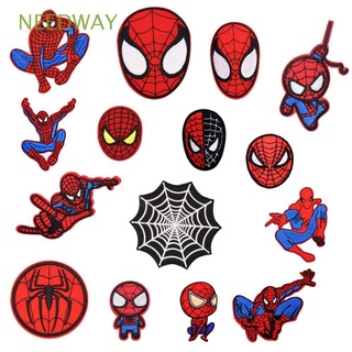 NEEDWAY Birthday Gifts Clothes Patches Ironing Spiderman Garment Stickers Spiderman Patches Superheroes Anime Cartoon Hot Transfers DIY Sewing Spiderman Patch Sticker Badge Embroidery Cloth Stickers