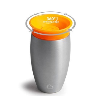 Munchkin : MNK17061 ถ้วยหัดดื่ม 10oz. Miracle 360 Stainless Steel Sippy Cup