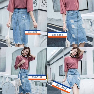 👖NN-ST🌟 5162กระโปรงทรงสอบนนิดๆ แต่งขาดรุ่นนี้ ฮอตมากกกกก ปังมากสุด   ลูกค้าถามหากันเย๊อะมาก งานฟอกสีสนิมหน่อย ๆ