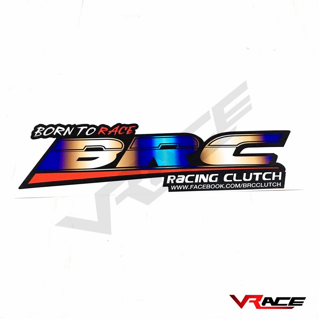 สติ๊กเกอร์ BRC Racing Clutch (ลายไทเทเนียม) สติ๊กเกอร์แต่งซิ่ง ...