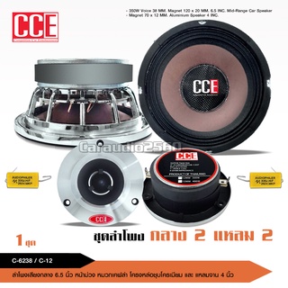caraudio2560 CCEลำโพงโมกลาง6.5นิ้ว แม่เหล็ก120*20มิล หน้าม่ว…