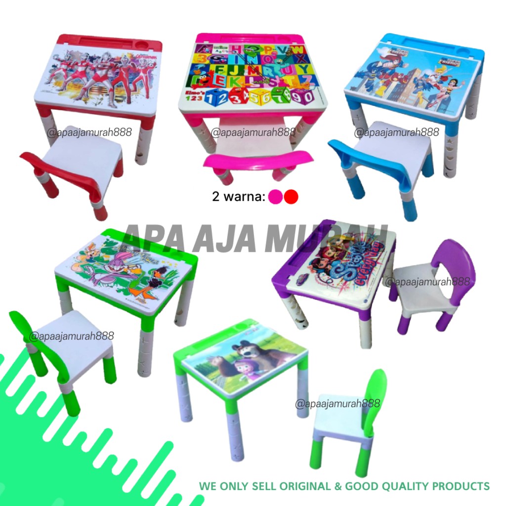 CHILDRENS STUDY TABLE / CHILDRENS CHARACTER DRAWING TABLE + เก้าอี้ AKAKO