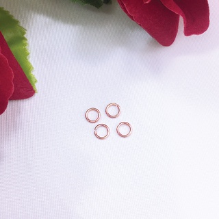 ห่วงกลม สีนาก 4 มิล ขนาด 0.4 x 0.4 cm 1 แพ็ค จำนวน 4 ชิ้น  อุปกรณ์ร้อยเครื่องประดับ ทำจากทองเหลือง