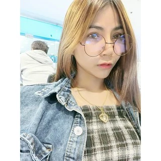 buybuytech blue902 Computer glasses แว่นตากรองแสง แว่นกรองแสง ทรงกลม งานพรีเมี่ยม (กรองแสงคอม กรองแสงมือถือ ถนอมสายตา)